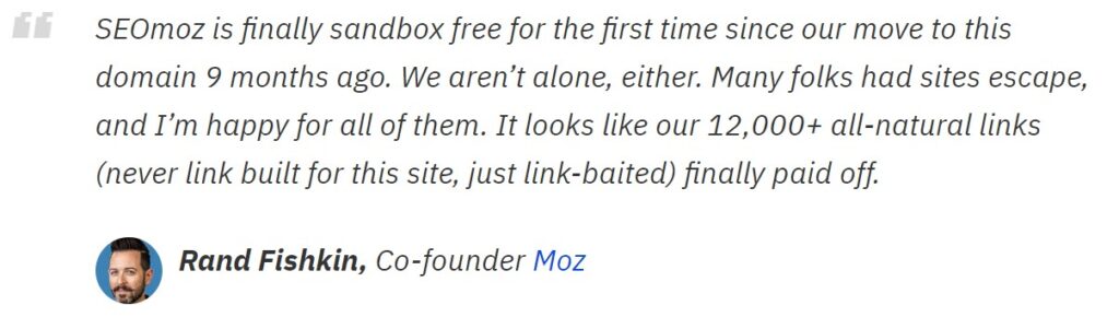 seo moz sandbox